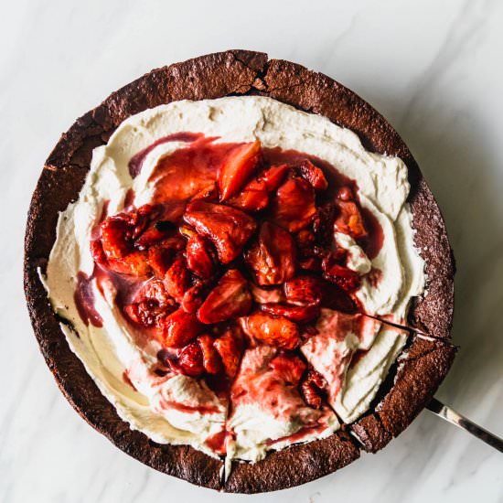 Red Wine Flourless Chocolate Cake - Recipe photo by gatheredatmytable
