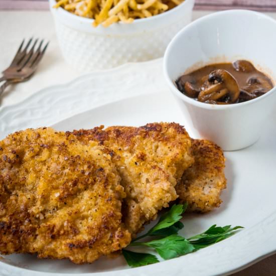Pretzel Crusted Pork Schnitzel - Recipe photo by JawnsICooked