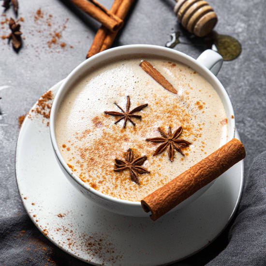 Spiked Golden Milk Latte - Recipe photo by pageandplate