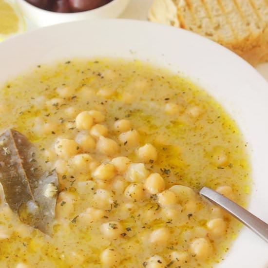 Greek Chickpea Soup - Recipe photo by Sylia from 30 Days of Greek Food
