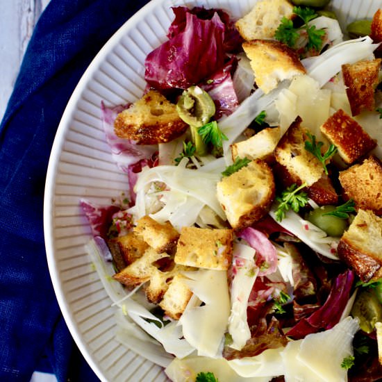 Radicchio, Fennel and Olive Panzane - Recipe photo by simmerandsauce