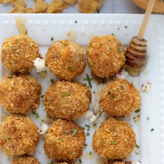Air Fryer Goat Cheese Bites - Recipe photo by winealittlecookalot
