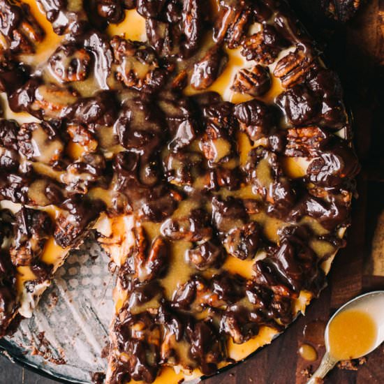 Low Carb Turtle Cheescake - Recipe photo by afullliving