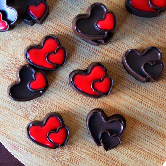 Homemade Chocolate Hearts - Recipe photo by eyesclosedcooking