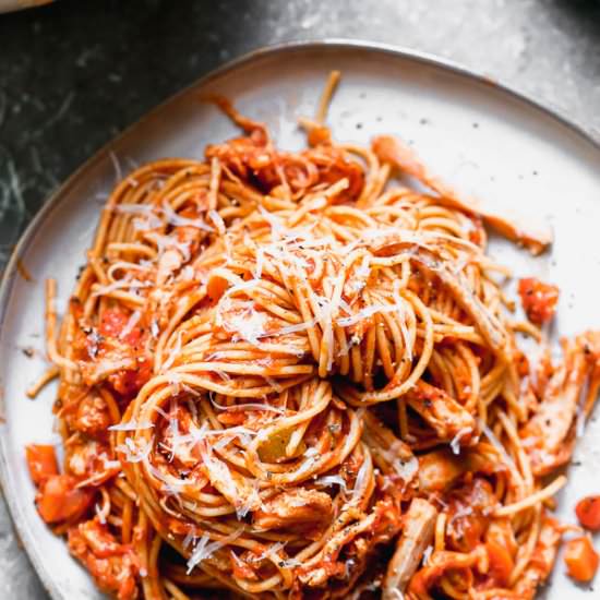 Chicken Bolognese - Recipe photo by cookingforkeeps