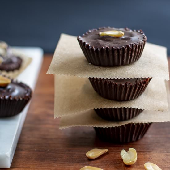 Dark Chocolate Peanut Butter Cups - Recipe photo by a zest for life