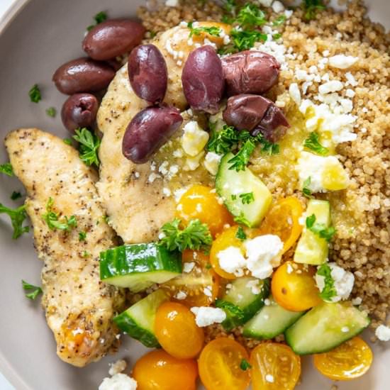 Greek Chicken Bowls - Recipe photo by garnishedplate