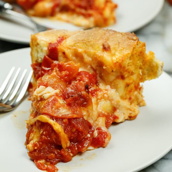 Homemade Classic Chicago Deep Dish - Recipe photo by Fitty Foodlicious