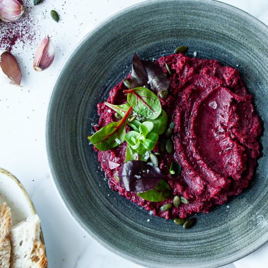 Easy Beetroot Hummus - Recipe photo by marikaroseberg