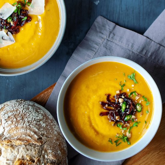 Sweet Potato & Leek Soup - Recipe photo by marikaroseberg