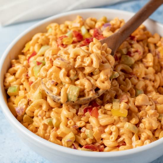 Vegan Pimento Macaroni Salad - Recipe photo by my quiet kitchen
