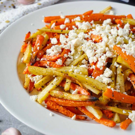 Easy roasted carrots and parsnips - Recipe photo by HereToCook