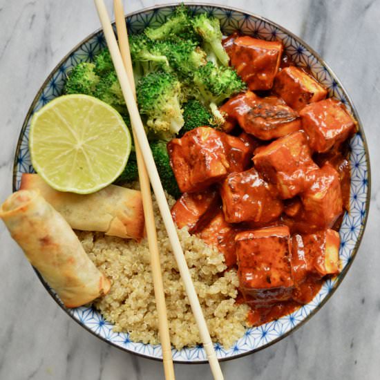 MAPLE SRIRACHA TOFU - Recipe photo by myvegetarianroots