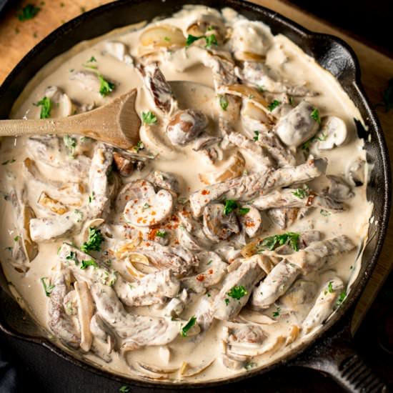 Beef Stroganoff - Recipe photo by KitchenSanctuary