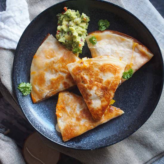 Steak and bell pepper quesadillas - Recipe photo by Dzi