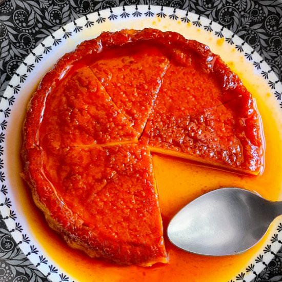 Eggless Caramel Bread Pudding - Recipe photo by EasycookingwithMolly