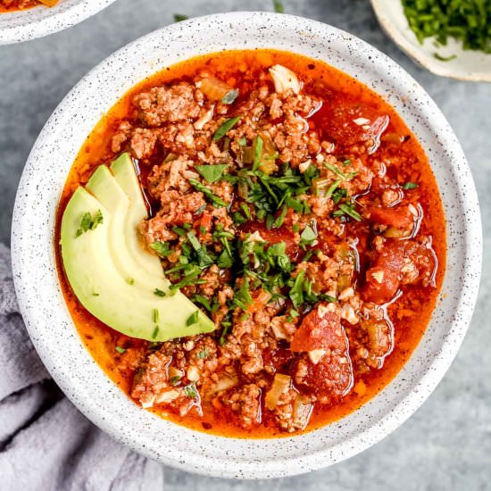 Instant Pot Keto Chili - Recipe photo by PrimaveraKitchen