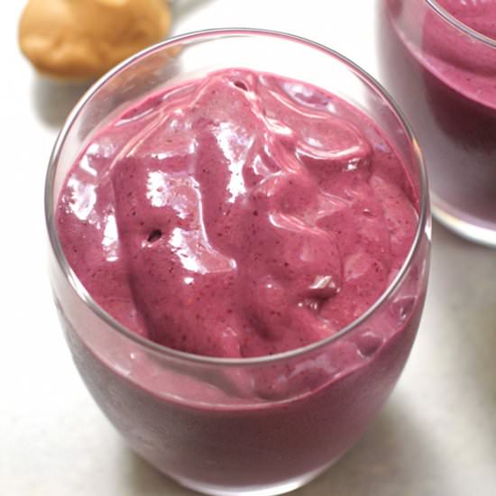 Berry Peanut Butter Smoothies - Recipe photo by suebeehomemaker