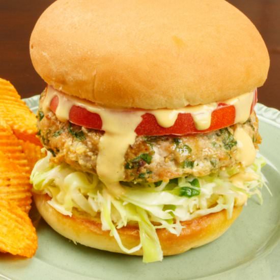 Indian-ish Turkey Burger - Recipe photo by MyIndianStove