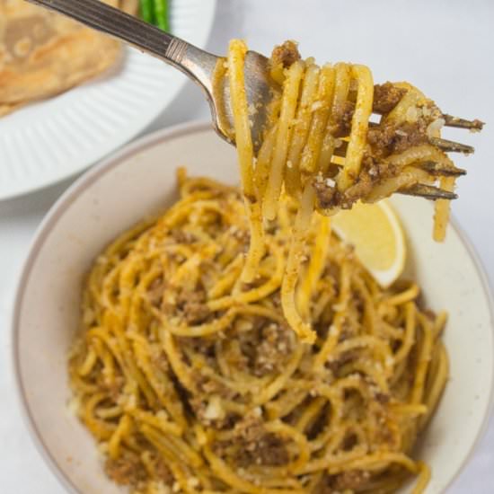 Indian Spaghetti Bolognese - Recipe photo by MyIndianStove