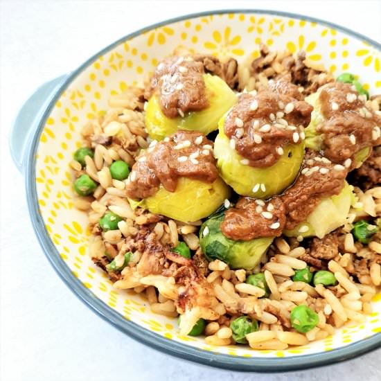 Satay Sprouts (Vegan & Gluten Free) - Recipe photo by FeastGloriousFeast