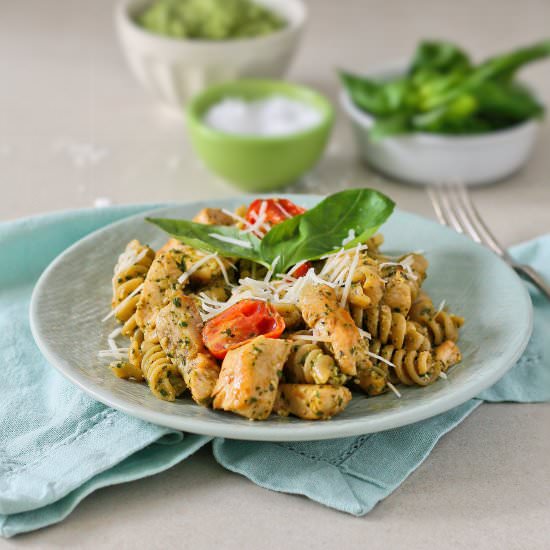 Creamy chicken pesto pasta - Recipe photo by vanillafrost4