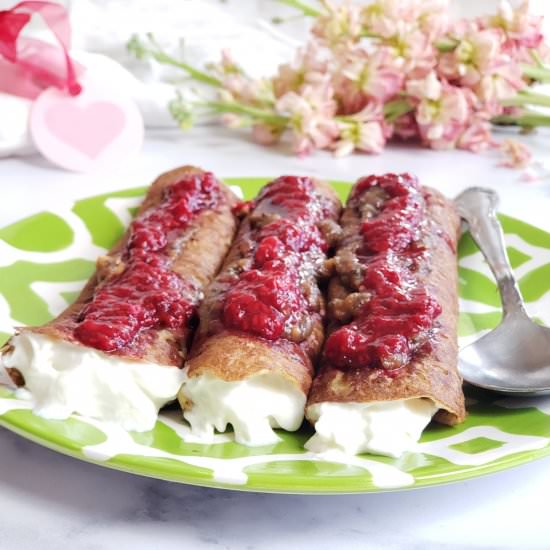 Protein Peanut Butter Crepes - Recipe photo by thefitfork