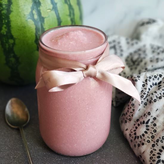 Watermelon Beet Protein Smoothie - Recipe photo by thefitfork