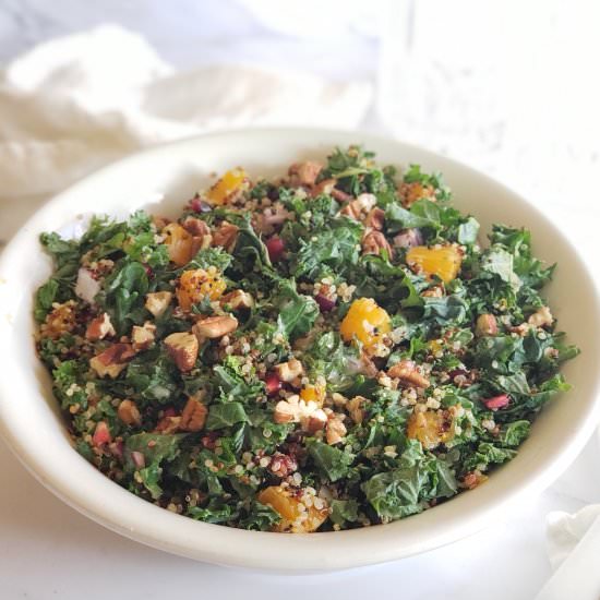 Clementine Kale Quinoa Salad - Recipe photo by thefitfork