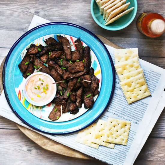 Chislic - Recipe photo by cheap-recipe-blog