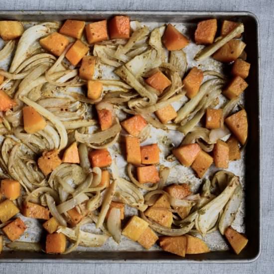 Spiced Fennel & Roasted Squash - Recipe photo by basicallyhealthy
