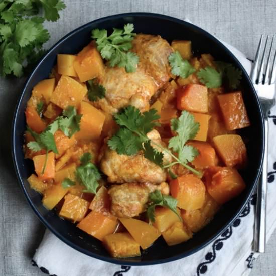 Chicken Coconut Curry with Squash - Recipe photo by basicallyhealthy
