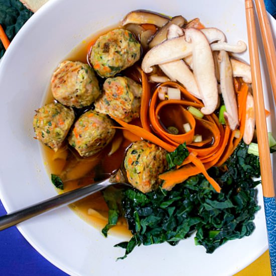 Asian Hidden Veggie Meatball Soup - Recipe photo by restorativecuisine