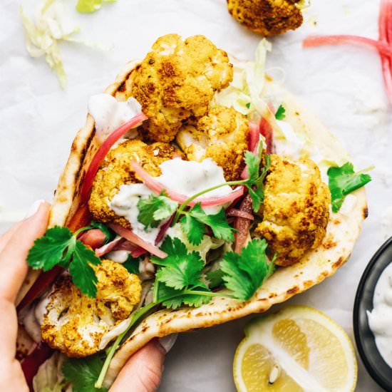 Cauliflower Shawarma Wrap - Recipe photo by asimplepalate