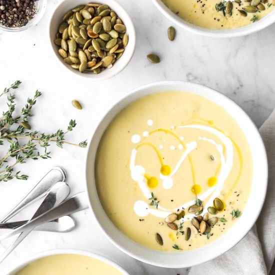 roasted kabocha squash soup - Recipe photo by withspice
