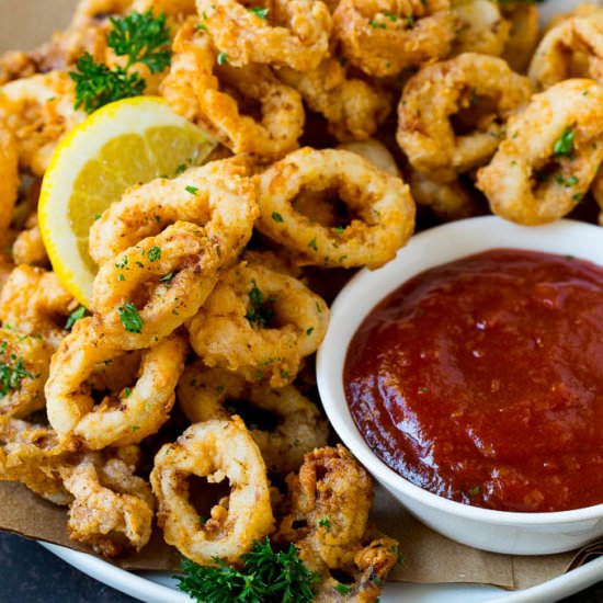Fried Calamari - Recipe photo by dinneratthezoo