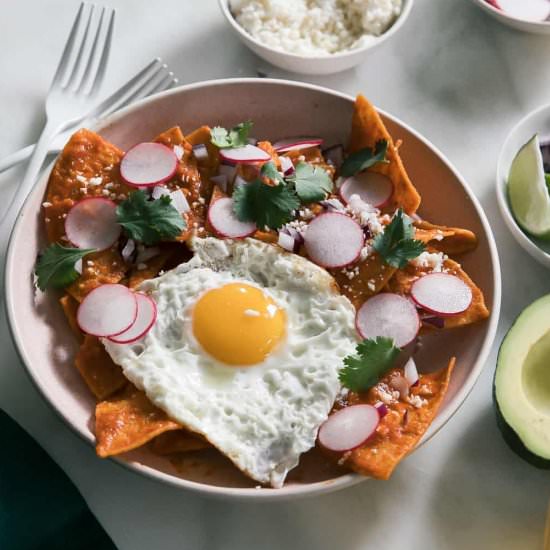 Chilaquiles - Recipe photo by acozykitchen