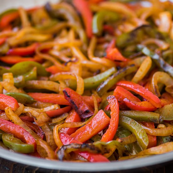 Fajita Vegetables - Recipe photo by BakingMischief