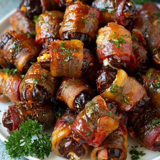 Bacon Wrapped Dates - Recipe photo by dinneratthezoo