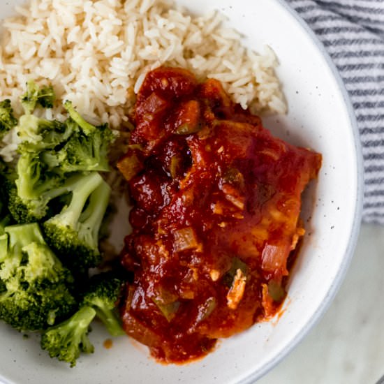 Peachy Salsa Pork Chops - Recipe photo by Simplylakita