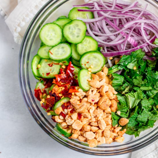 Thai Cucumber Salad - Recipe photo by SprinklesandSeaSalt