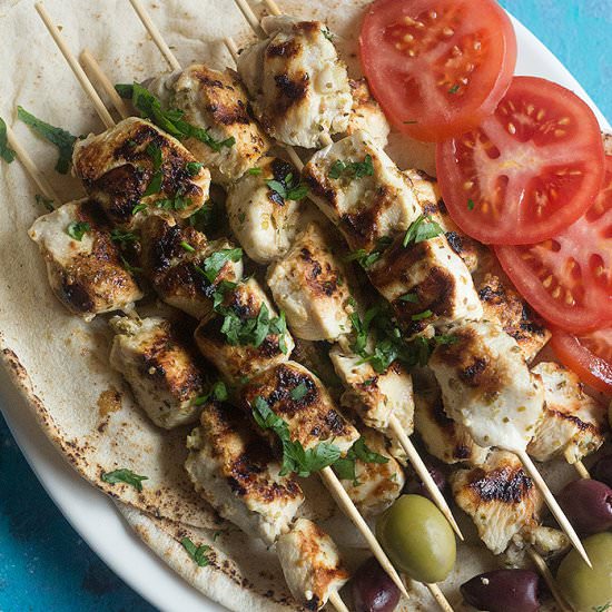 Easy Greek Chicken Souvlaki Recipe - Recipe photo by unicorns in the kitchen