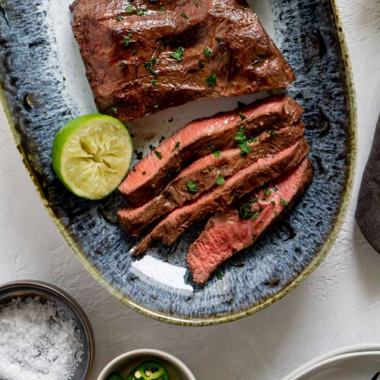 Jalapeño Lime Air Fryer Steak - Recipe photo by jzeats