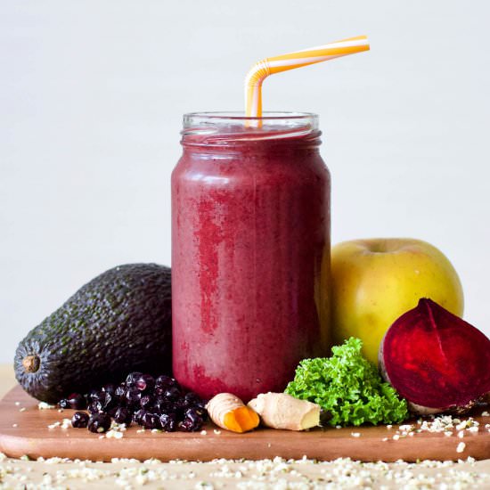 Berries and Red Beet Spicy Smoothie - Recipe photo by refreshmyhealth