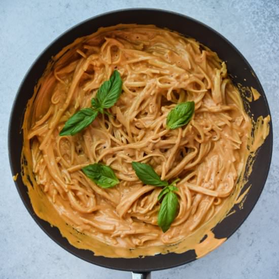 Roasted Red Pepper Pasta - Recipe photo by servingupsimplicity