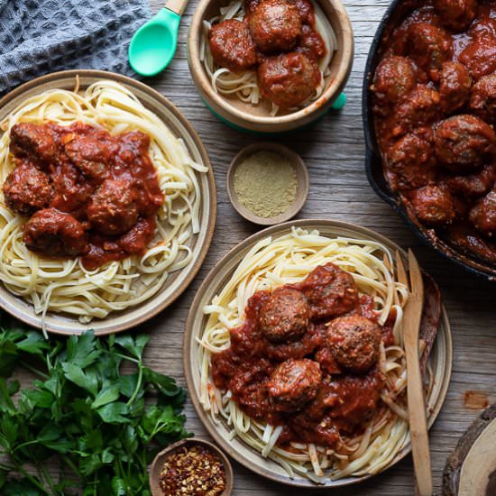 High Protein Vegan Meatballs - Recipe photo by AtMyTable