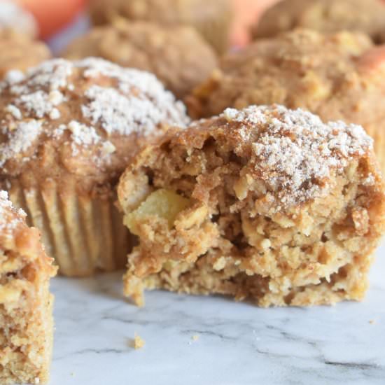 Apple Cinnamon Oat Muffins - Recipe photo by sticksscratchkitchen