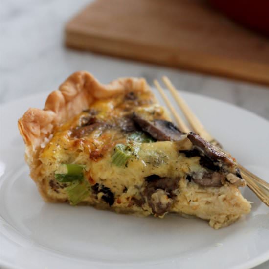 Sausage and Mushroom Quiche - Recipe photo by Pallet and Pantry