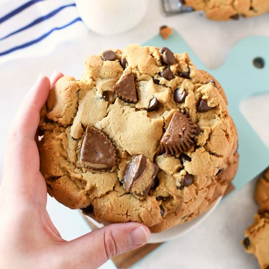 Jumbo Peanut Butter Cup Cookies - Recipe photo by Savvysavingcouple