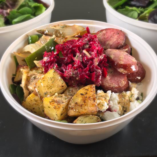 Kielbasa Salad Meal Prep w/Potatoes - Recipe photo by summeryule.com